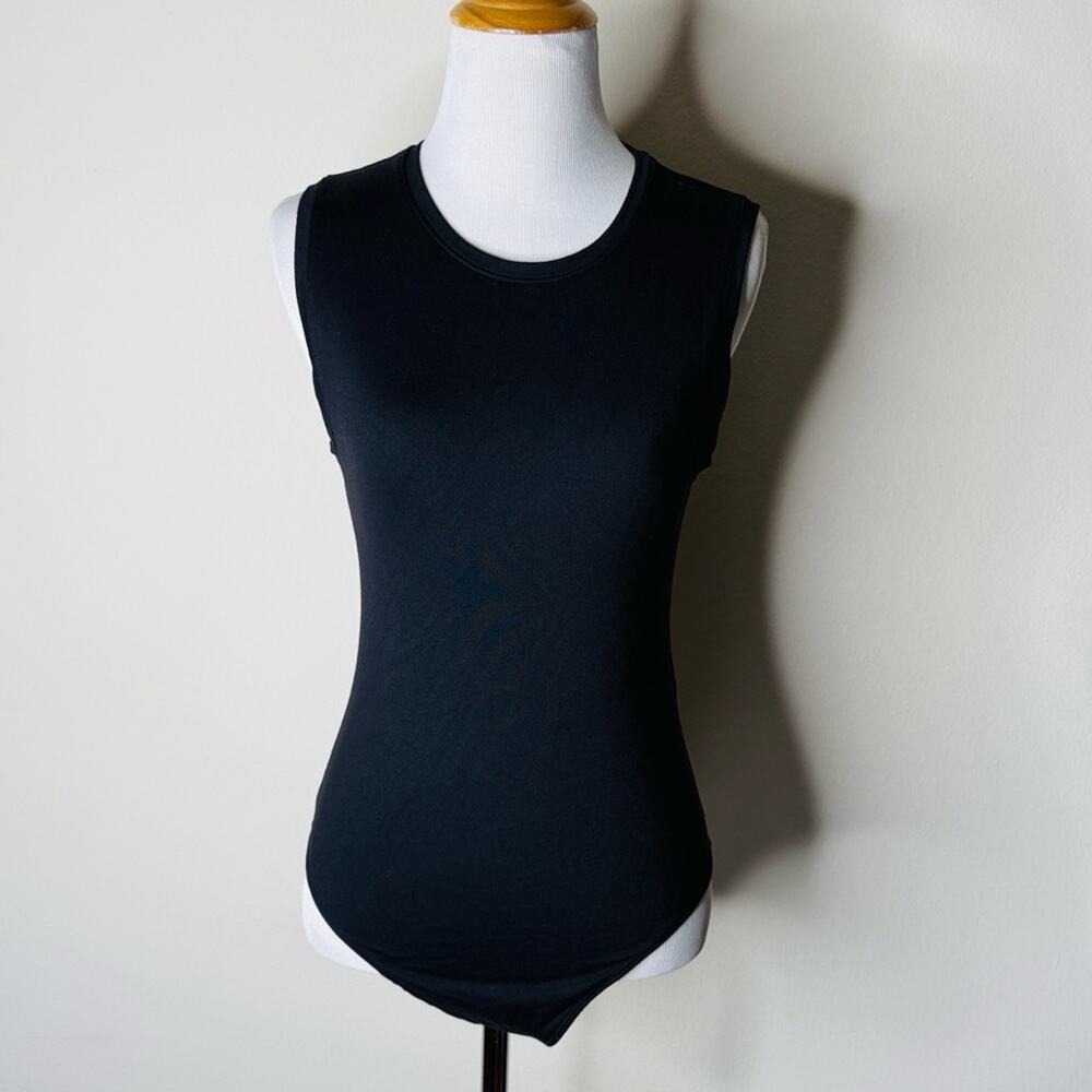 Abercrombie Black Sleeveless Round Neck Bodysuit